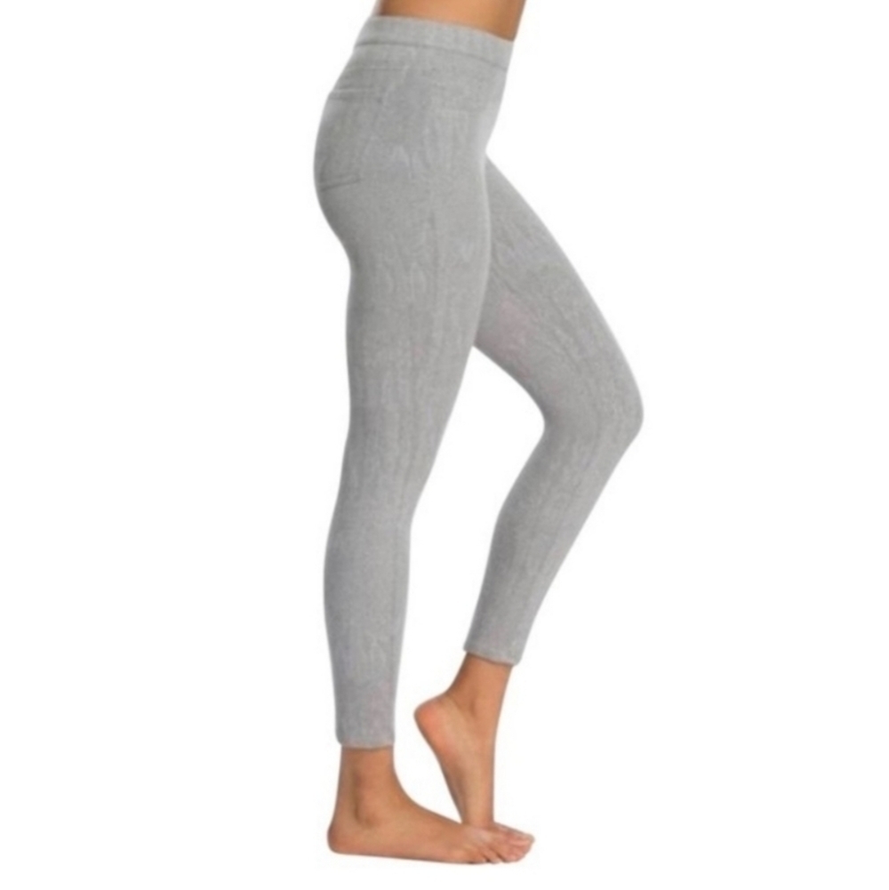 SPANX Gray Python Snakeskin Leggings S